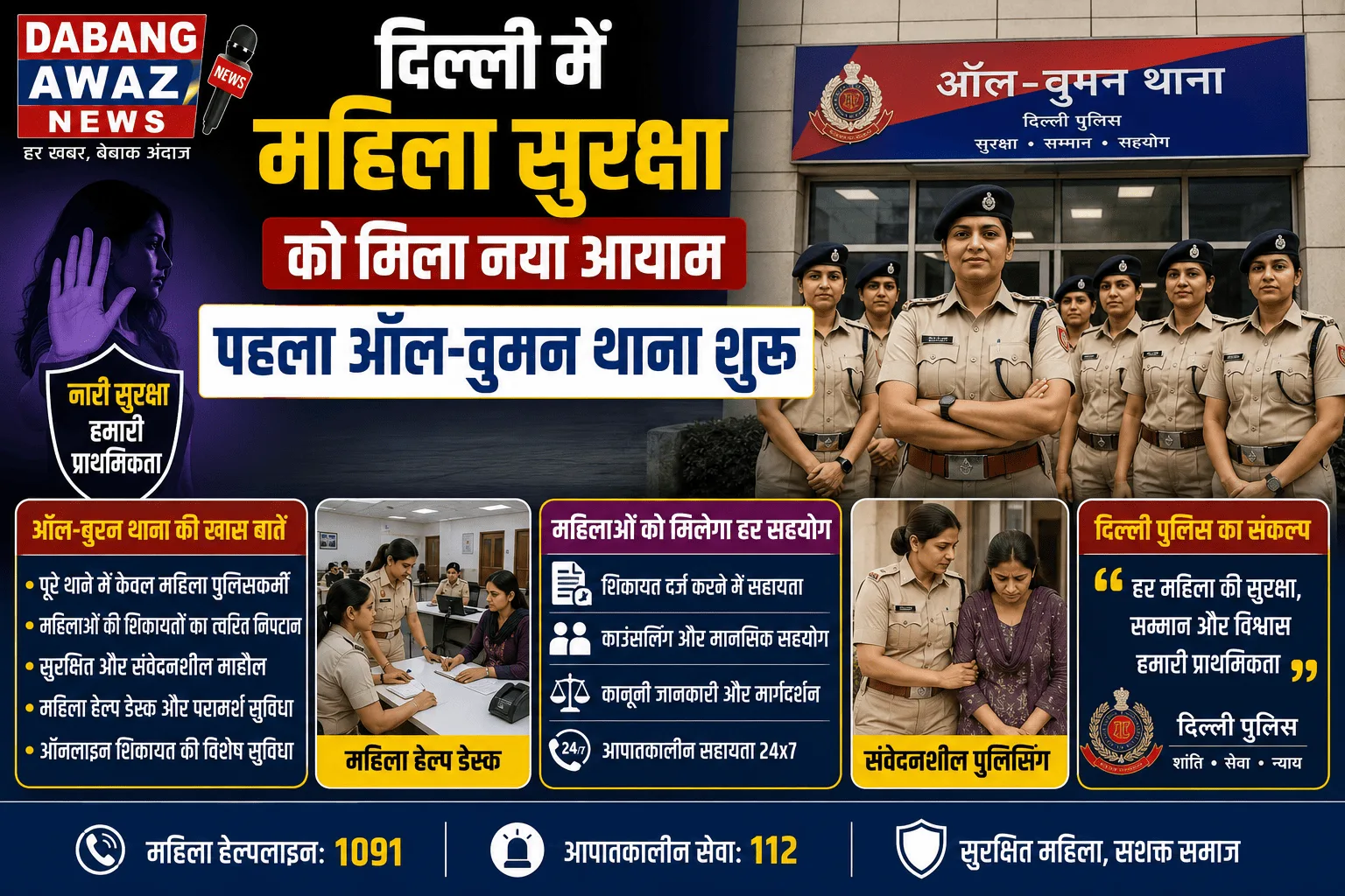 दिल्ली में महिला सुरक्षा को मिला नया आयाम, पहला ऑल-वुमन थाना शुरू
