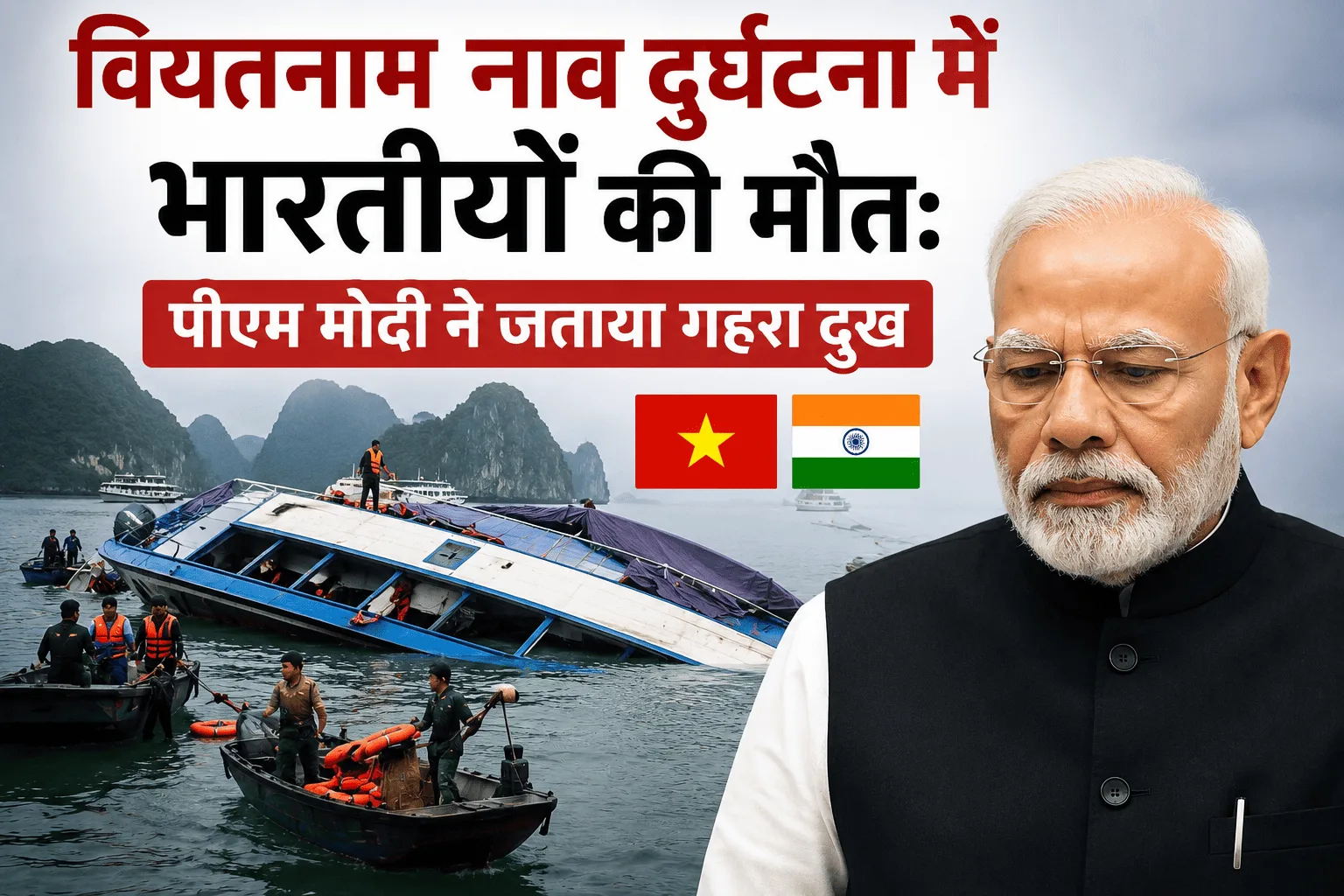 वियतनाम नाव दुर्घटना में भारतीयों की मौत: पीएम मोदी ने जताया गहरा दुख