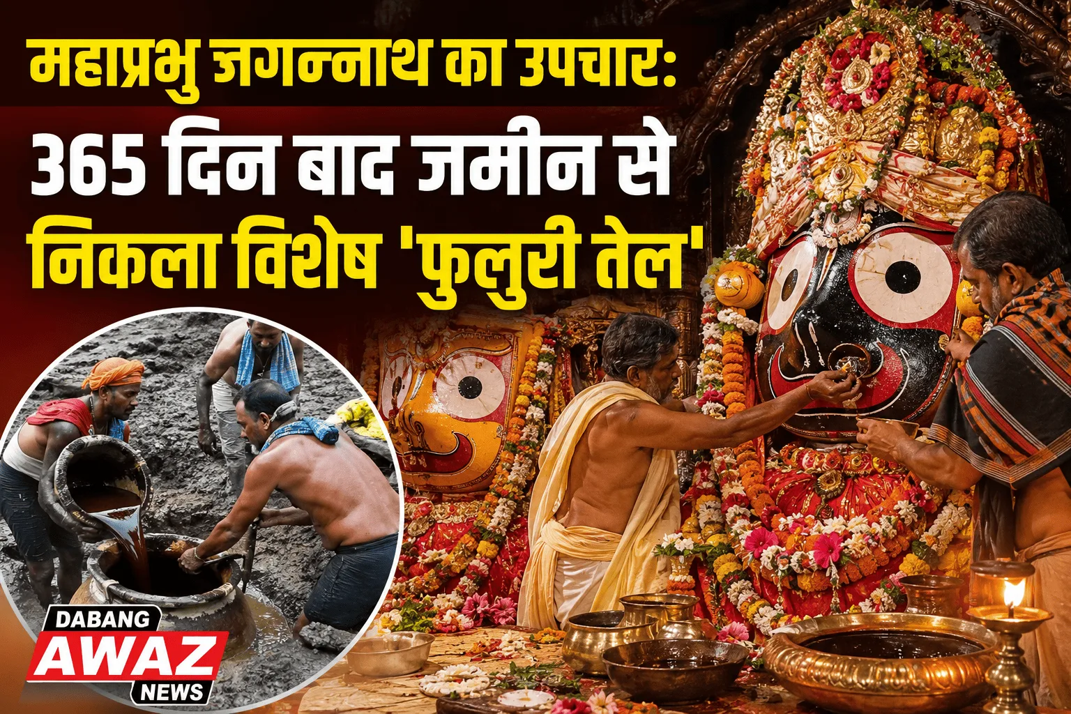 महाप्रभु जगन्नाथ का उपचार: 365 दिन बाद जमीन से निकला विशेष ‘फुलुरी तेल’