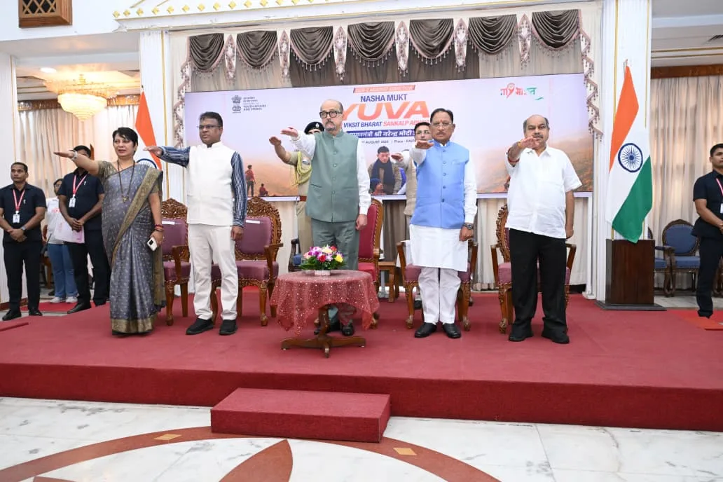 रायपुर में ‘नशा मुक्त युवा विकसित भारत संकल्प अभियान’ का शुभारंभ, राज्यपाल डेका और मुख्यमंत्री साय ने किया युवाओं का आह्वान