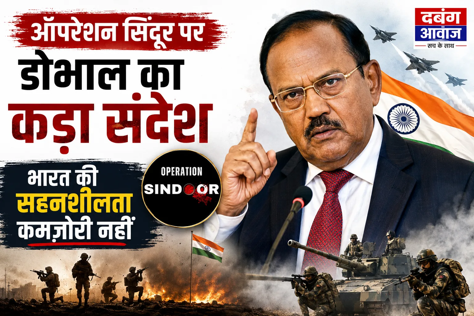 ऑपरेशन सिंदूर पर डोभाल का कड़ा संदेश: भारत की सहनशीलता कमजोरी नहीं