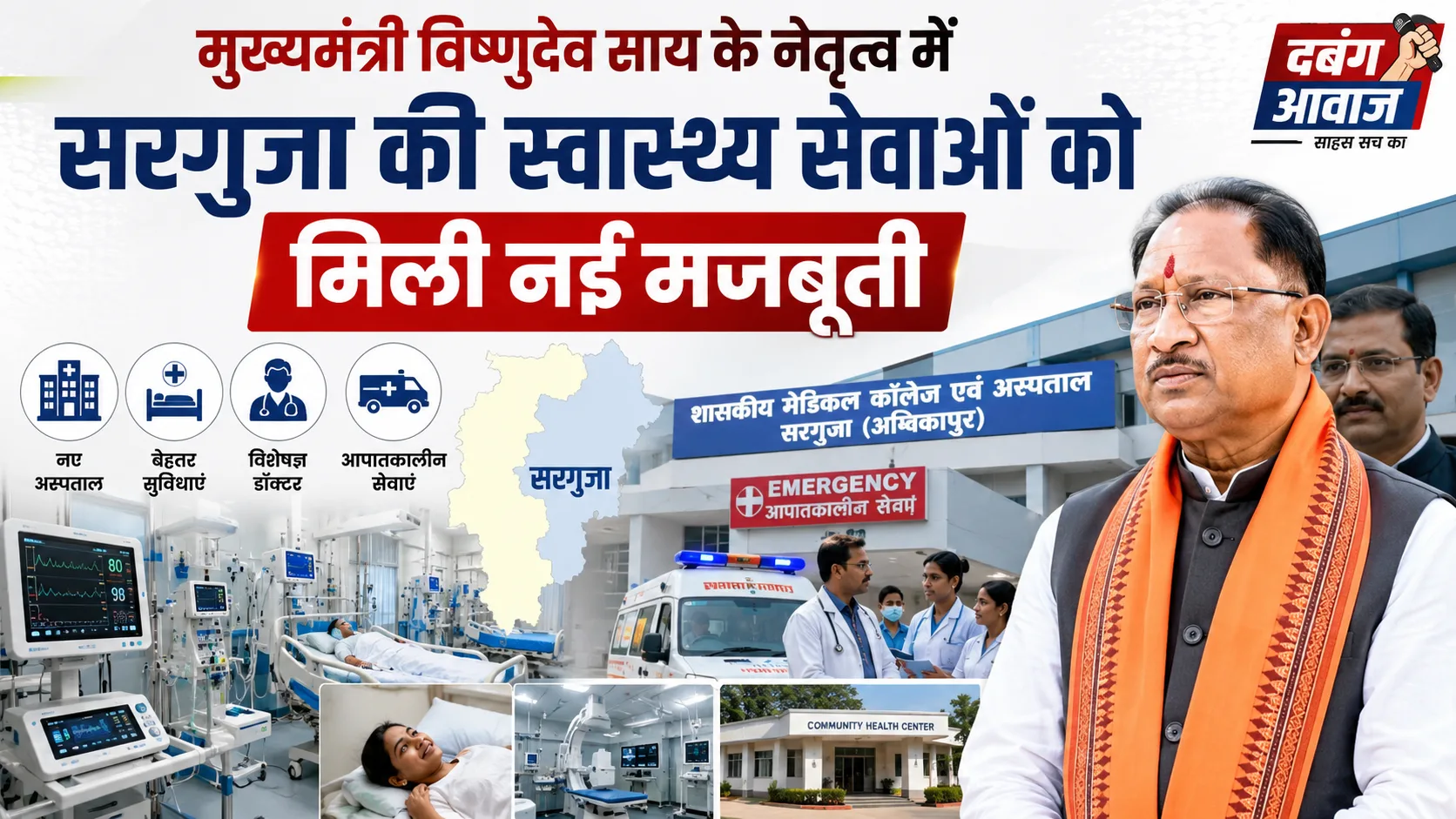 मुख्यमंत्री विष्णुदेव साय के नेतृत्व में सरगुजा की स्वास्थ्य सेवाओं को मिली नई मजबूती